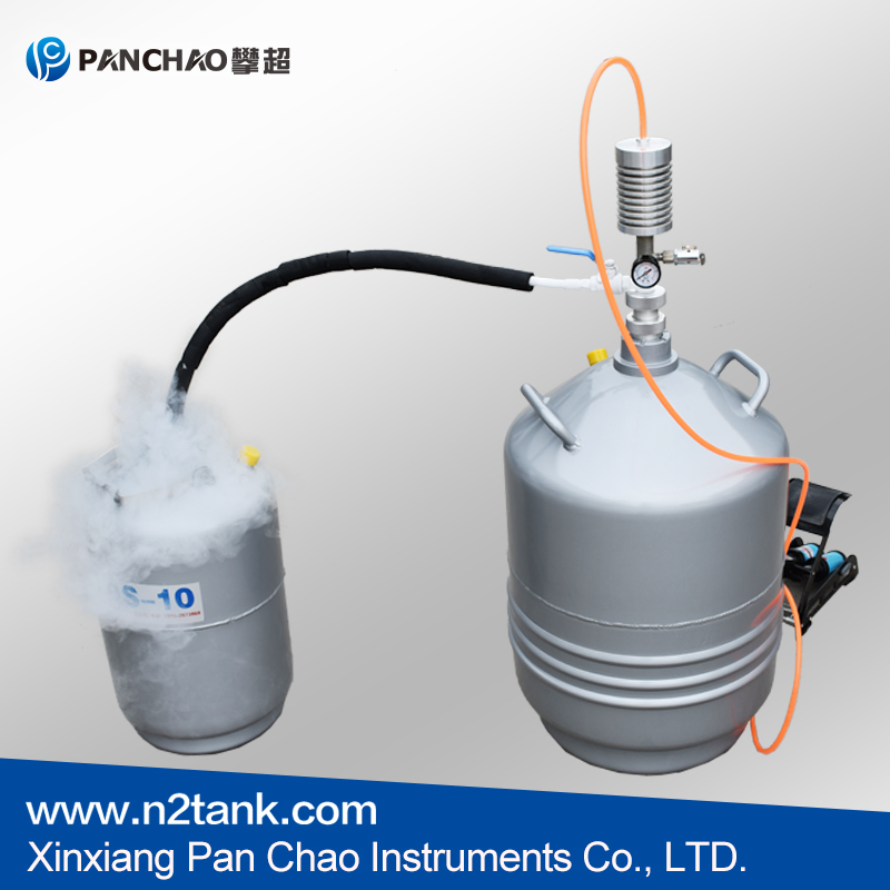 Liquid nitrogen canister for artificial insemi