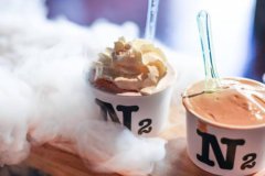 Liquid nitrogen ice cream dragon breath ice cr